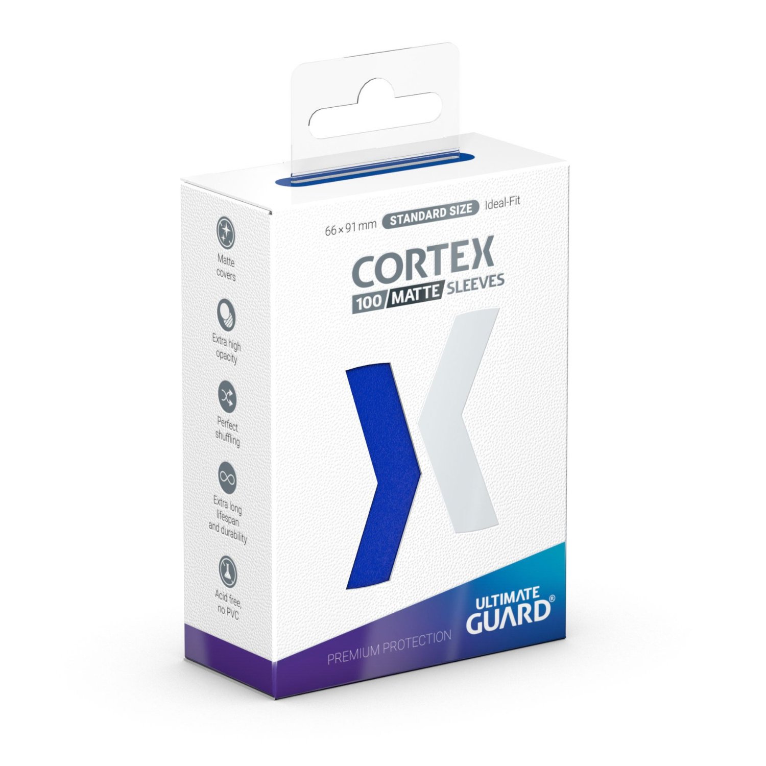 Ultimate Guard Cortex Sleeves Matte Standard Size (100) – Blue