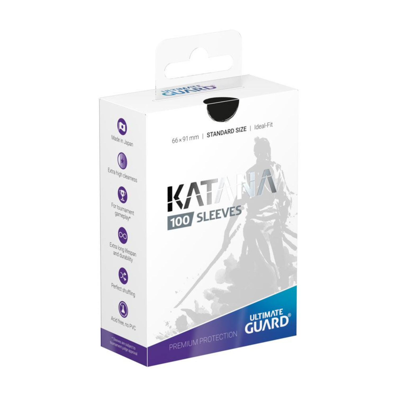 Ultimate Guard Katana Sleeves Standard Size (100) – Black